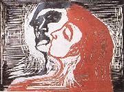 Edvard Munch Male and female oil